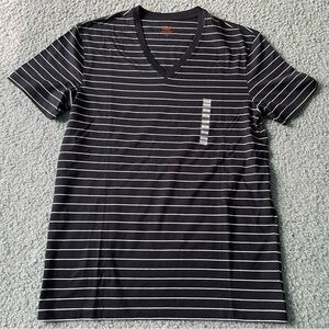 Joe Fresh Black and White Striped Short Sleeve Tee